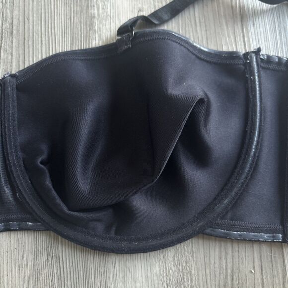 Vanity Fair Full Coverage Black Strapless Bra With Wire Removable Straps  42D - Picture 8 of 10